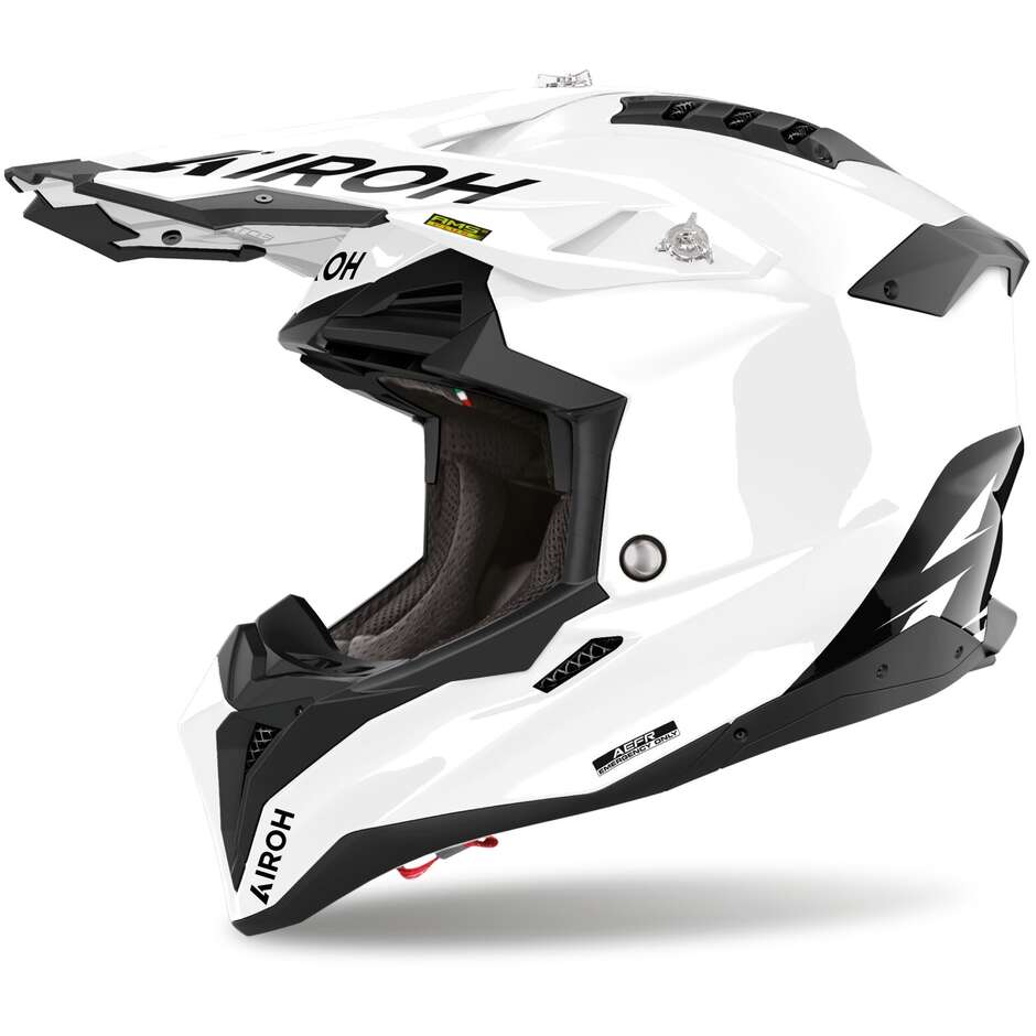 Airoh AVIATOR 3 FIM COLOR Motocross Enduro Helmet Gloss White