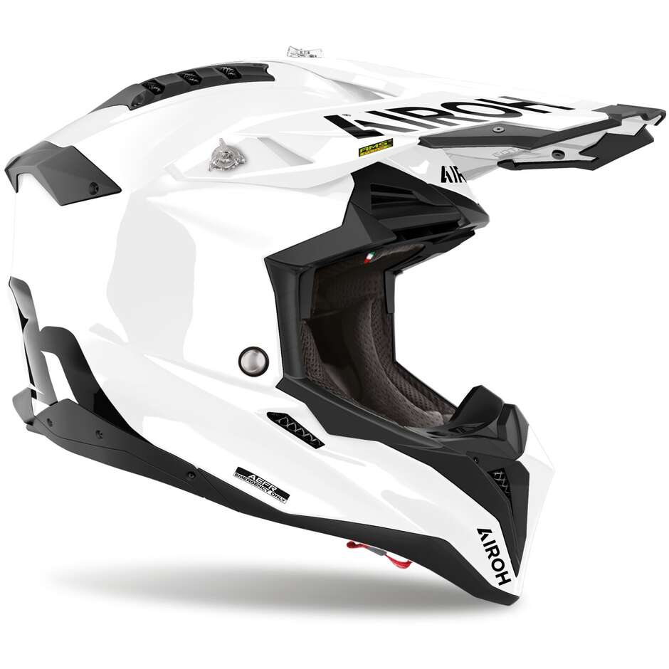Airoh AVIATOR 3 FIM COLOR Motocross Enduro Helmet Gloss White