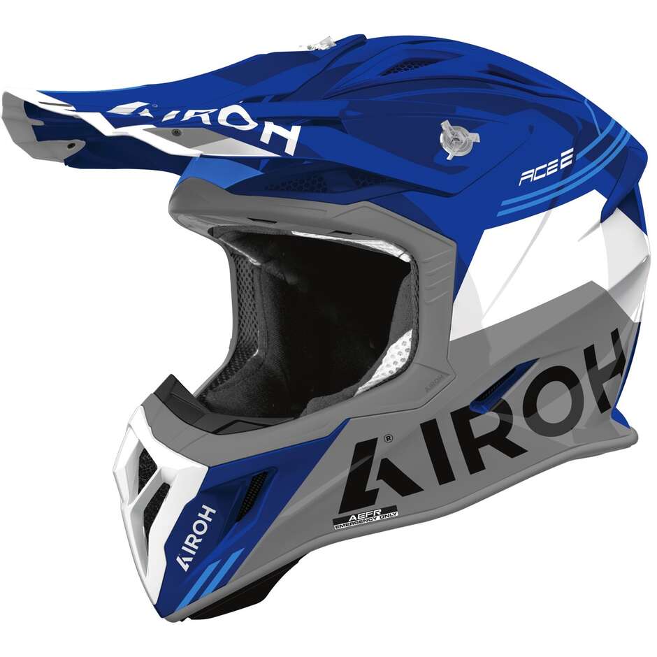 Airoh AVIATOR ACE 2 FURY Motocross Enduro Helmet Gloss Blue