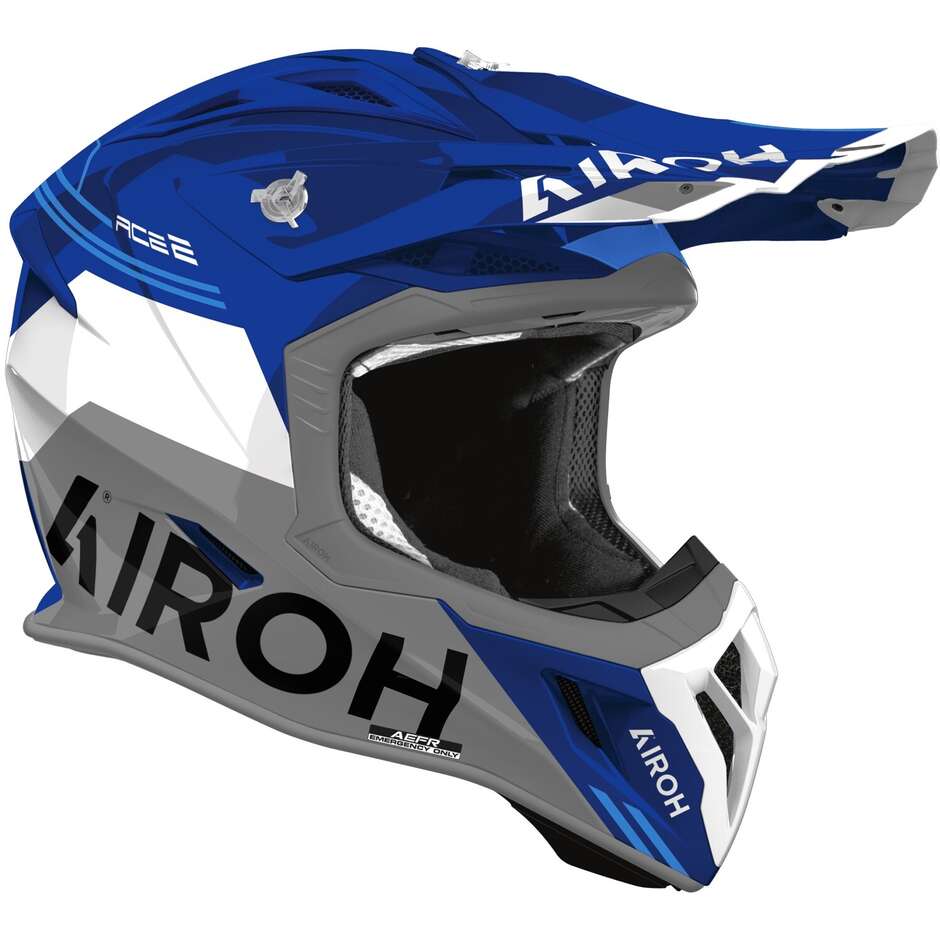 Airoh AVIATOR ACE 2 FURY Motocross Enduro Helmet Gloss Blue