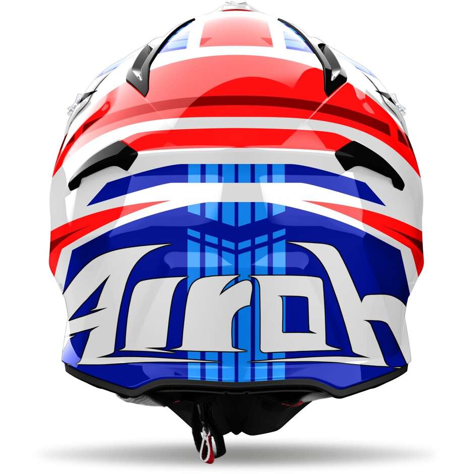 Airoh AVIATOR ACE 2 PROUD Blau Rot Motorrad Cross Enduro Helm