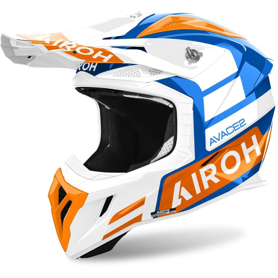 Airoh AVIATOR ACE 2 SAKE Glossy Orange Cross Enduro Motorcycle Helmet