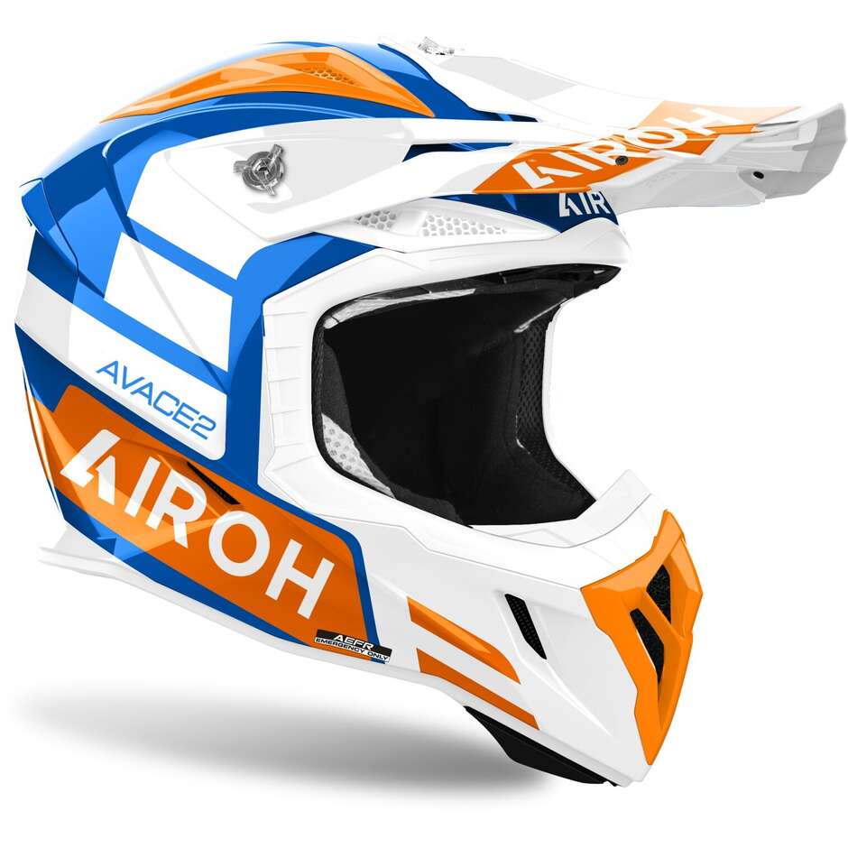 Airoh AVIATOR ACE 2 SAKE Glossy Orange Cross Enduro Motorcycle Helmet