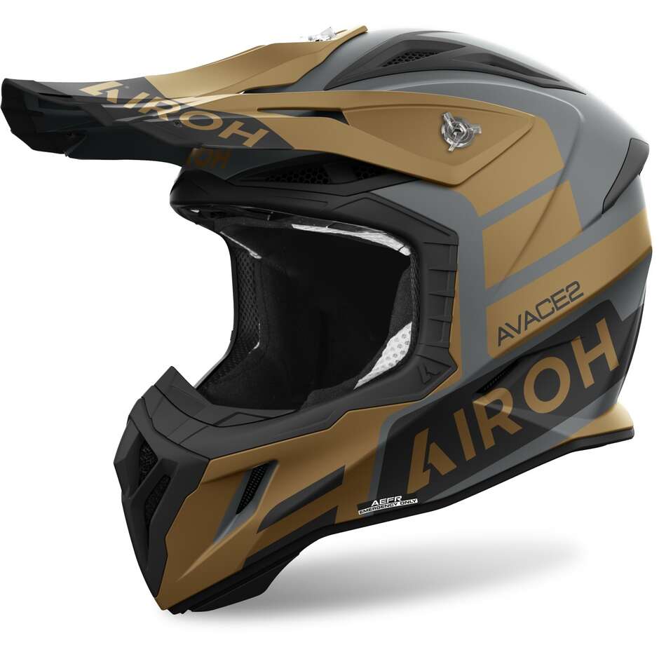 Airoh AVIATOR ACE 2 SAKE Matt Gold Cross Enduro Motorcycle Helmet