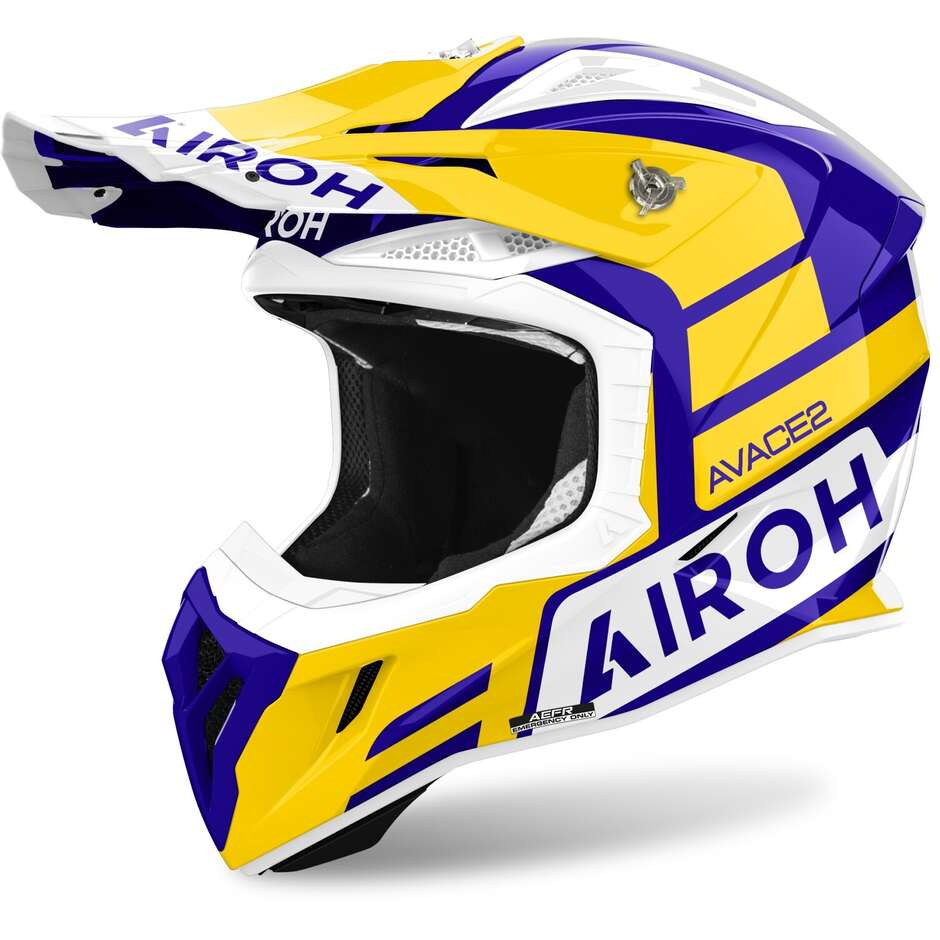 Airoh AVIATOR ACE 2 SAKE Yellow Cross Enduro Motorcycle Helmet