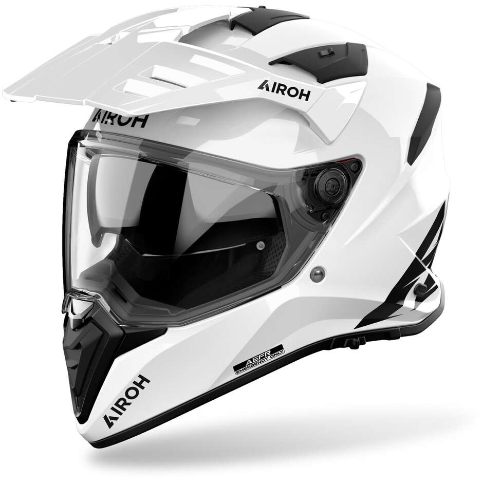 Airoh BANDIT Full Face Adventure Motorcycle Helmet Gloss White