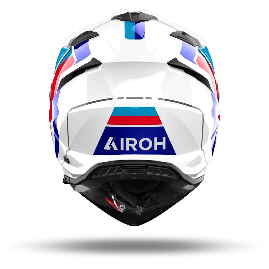 Airoh BANDIT HORN Adventure Motorcycle Helmet Gloss White