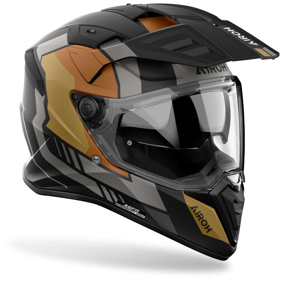 Airoh BANDIT HORN Adventure Motorradhelm Mattgold