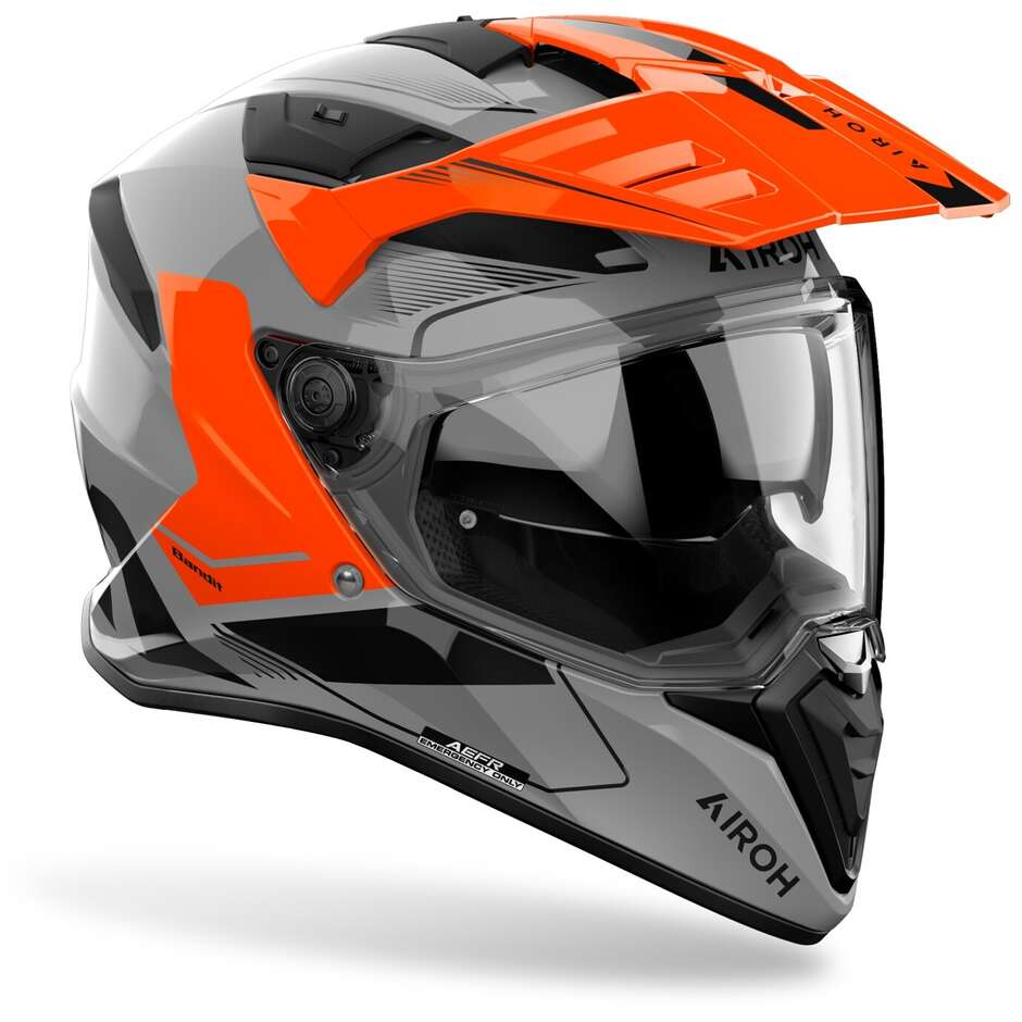 Airoh BANDIT TUNE Adventure Motorcycle Helmet Gloss Orange