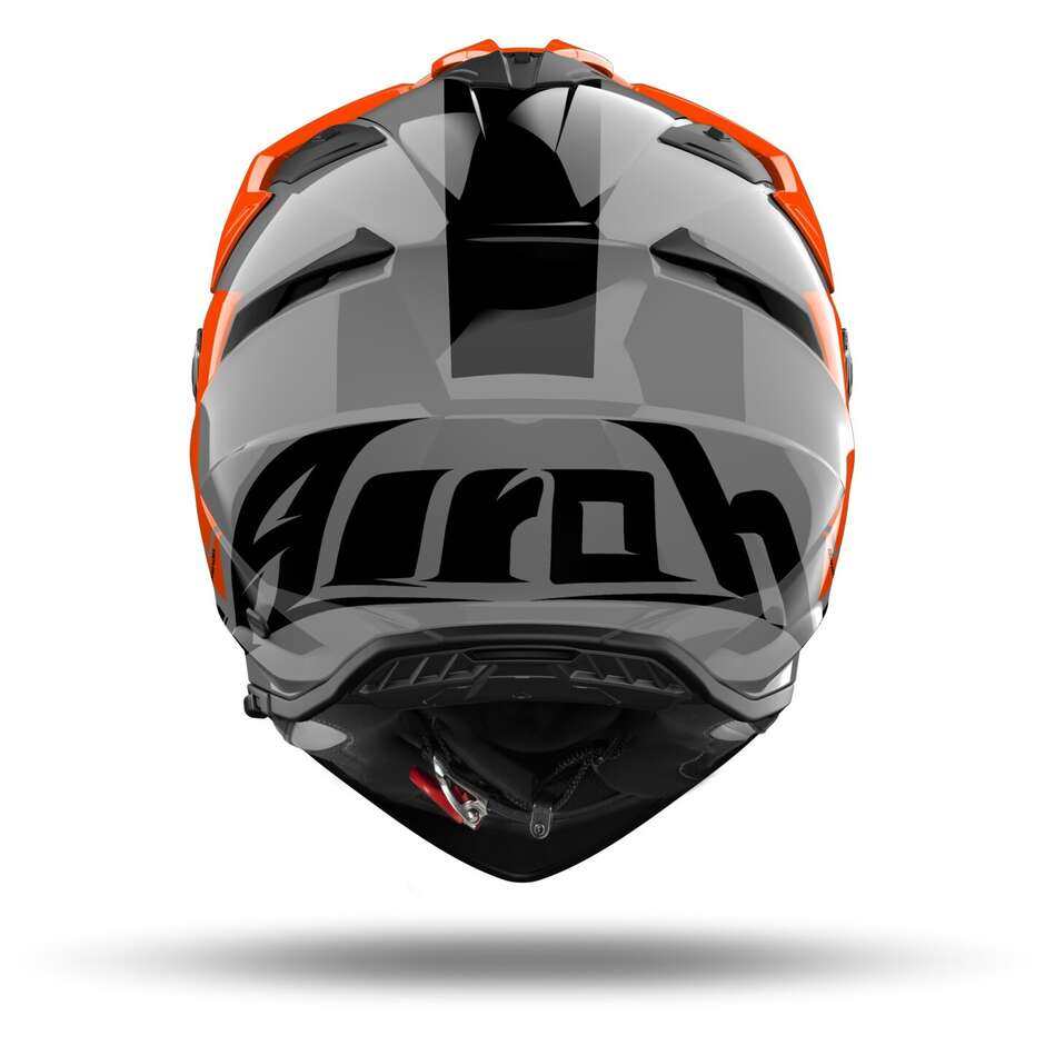 Airoh BANDIT TUNE Adventure Motorradhelm glänzend orange