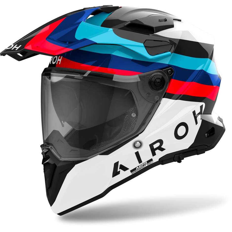 Airoh COMMANDER 2 DOOM Adventure Motorcycle Helmet Glossy Black