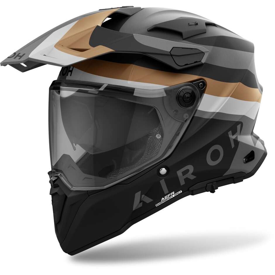 Airoh COMMANDER 2 DOOM Adventure Motorradhelm glänzend schwarz