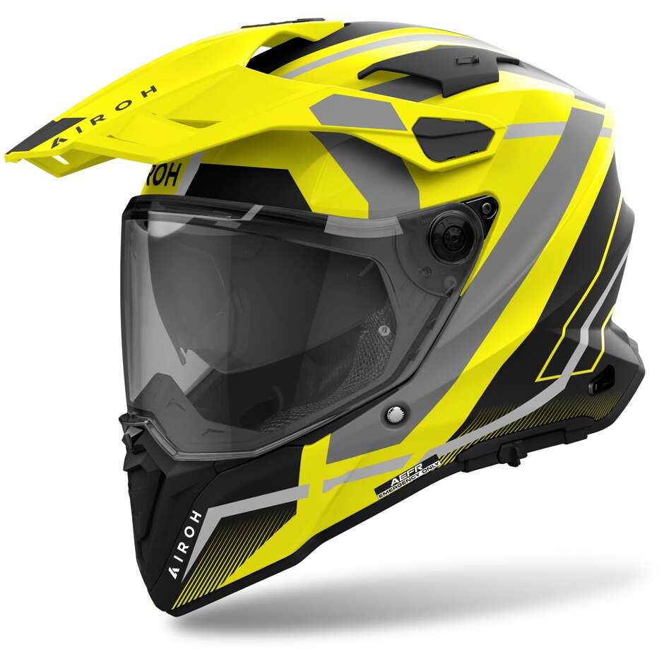 Airoh COMMANDER 2 MAVICK Mattgelber Abenteuer-Motorradhelm