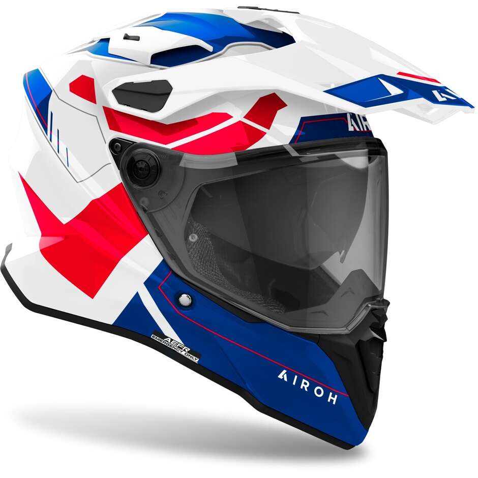 Airoh COMMANDER 2 REVEAL Adventure Motorcycle Helmet Blue Red