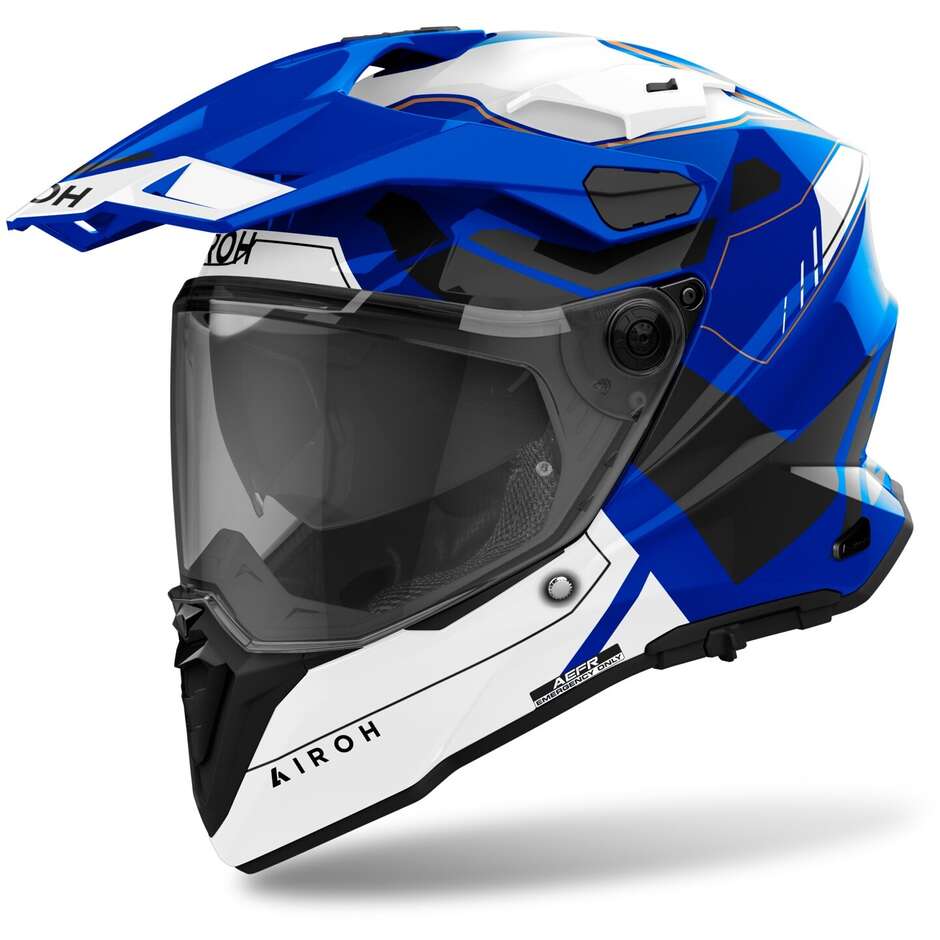 Airoh COMMANDER 2 REVEAL Adventure Motorcycle Helmet Blue