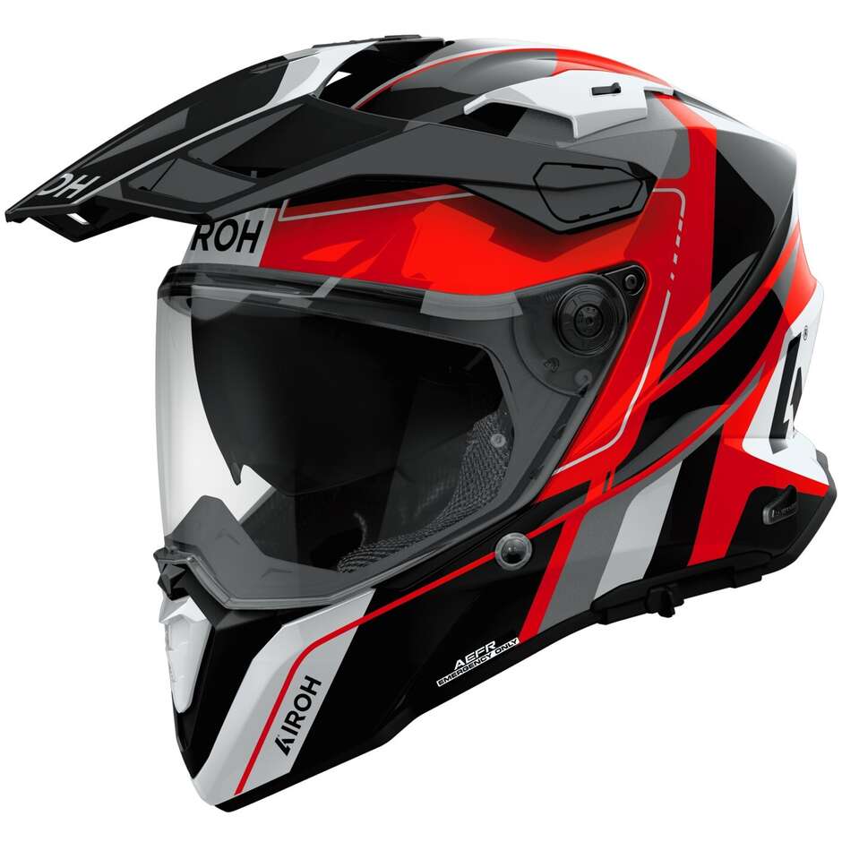 Airoh COMMANDER 2 SKIP Adventure Motorcycle Helmet Gloss Red