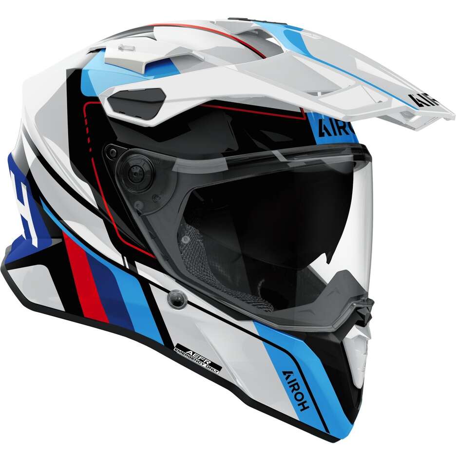 Airoh COMMANDER 2 SKIP Adventure Motorcycle Helmet White Red Gloss
