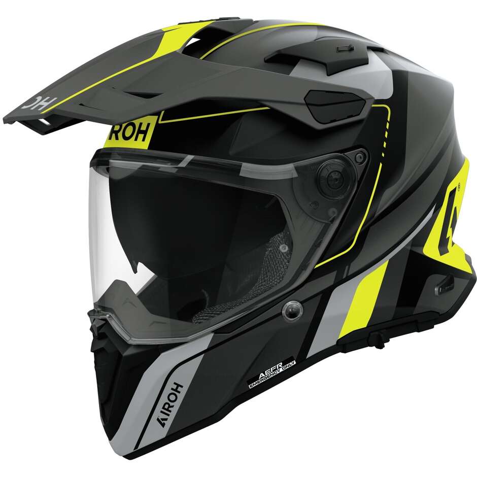 Airoh COMMANDER 2 SKIP Adventure Motorcycle Helmet Matte Yellow
