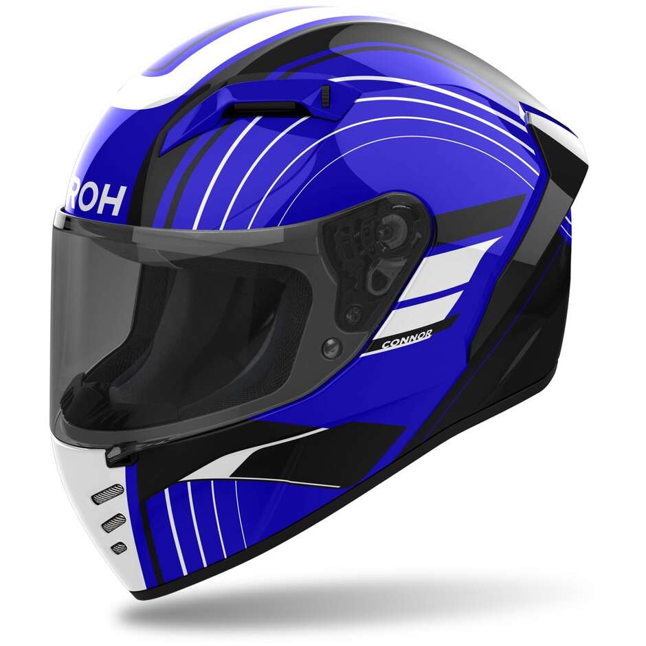 Airoh CONNOR ACHIEVE Full Face Motorcycle Helmet Glossy Blue