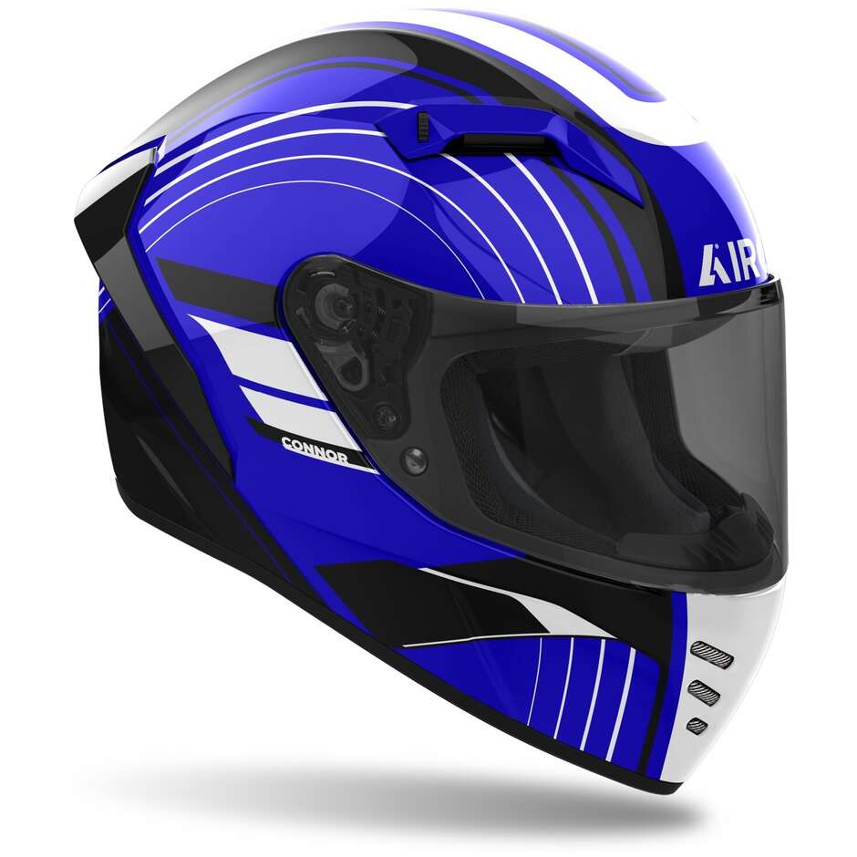 Airoh CONNOR ACHIEVE Integral-Motorradhelm, glänzendes Blau