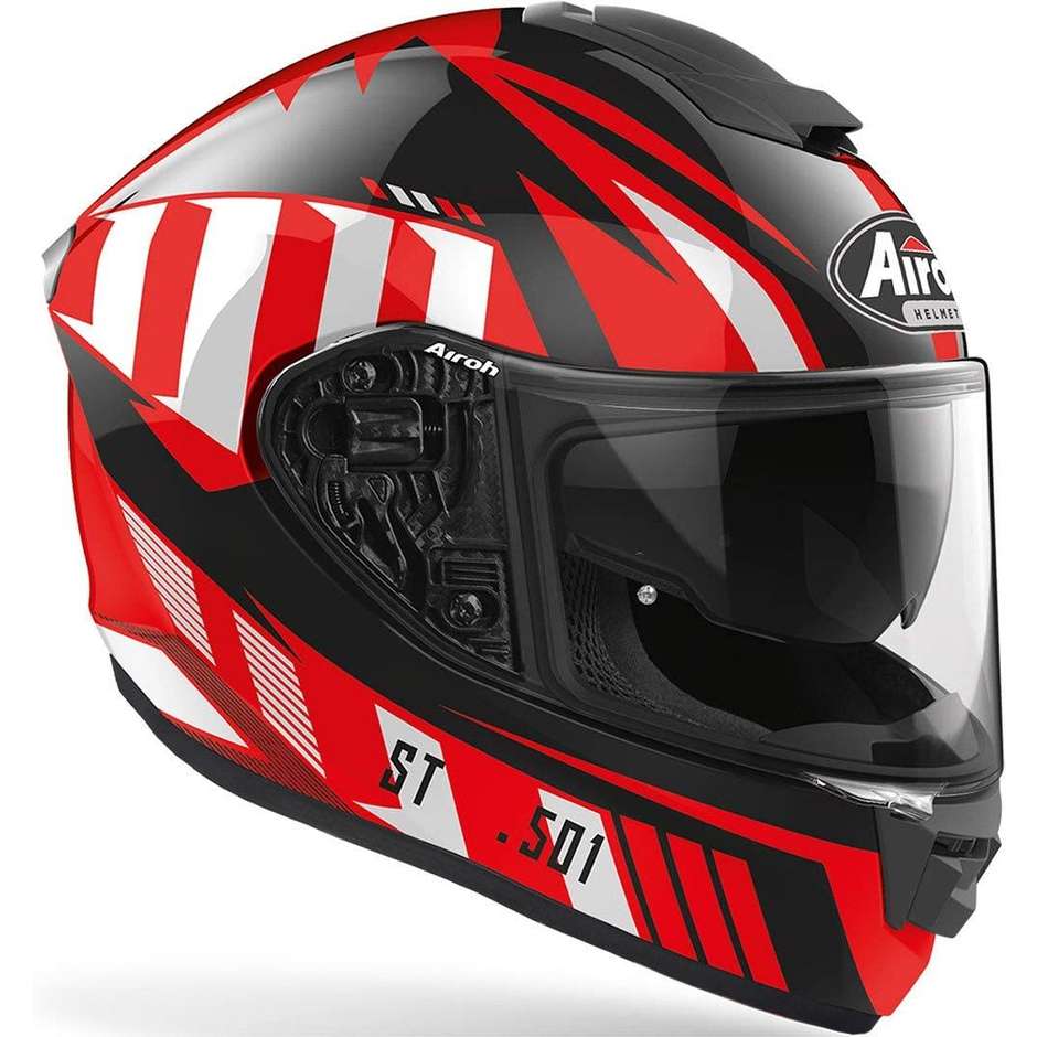 Airoh Full Face Helmet Double Visor ST 501 BLADE Polished Red