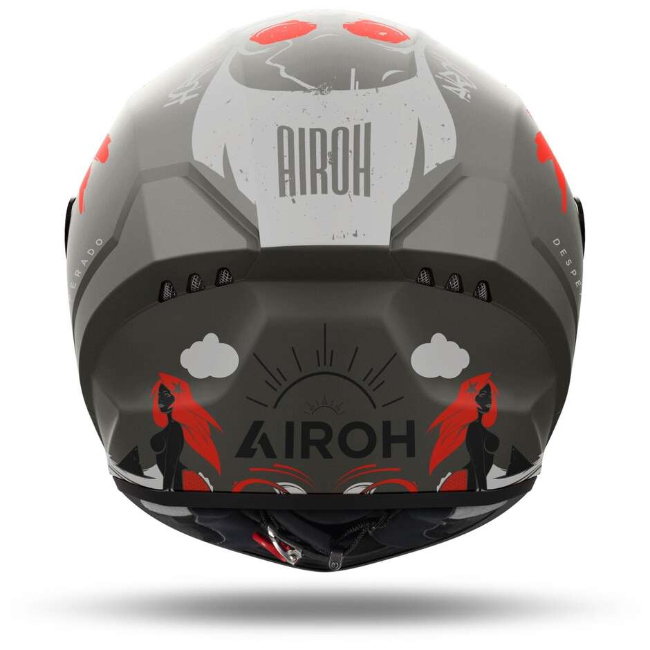 Airoh Full Face Motorcycle Helmet CONNOR DESPERADO Matt Orange
