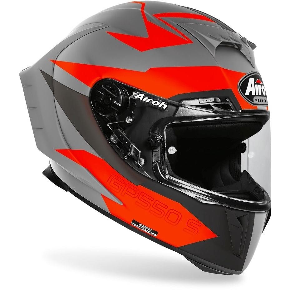 Airoh Full Face Motorcycle Helmet GP550 S Opaque Orange Vektor
