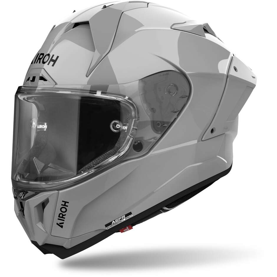 Airoh GP 800 COLOR Integral-Motorradhelm, glänzendes Zementgrau