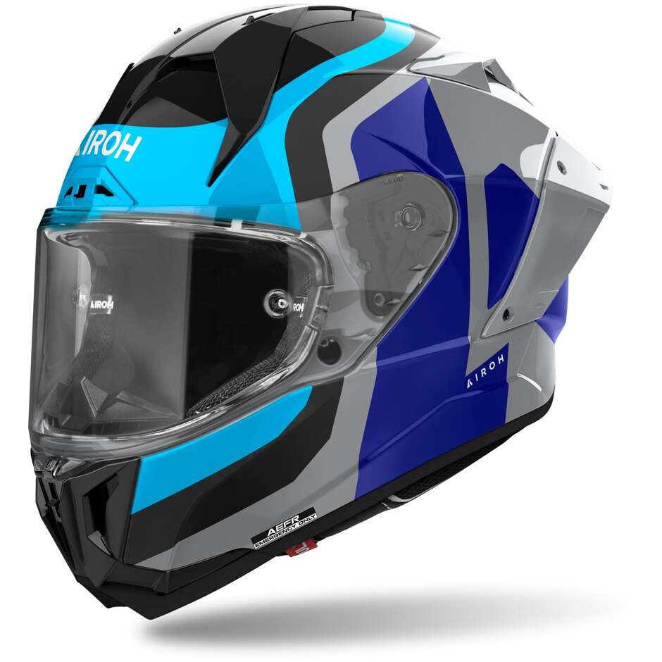 Airoh GP 800 COMPETITION Integral-Motorradhelm, glänzendes Blau