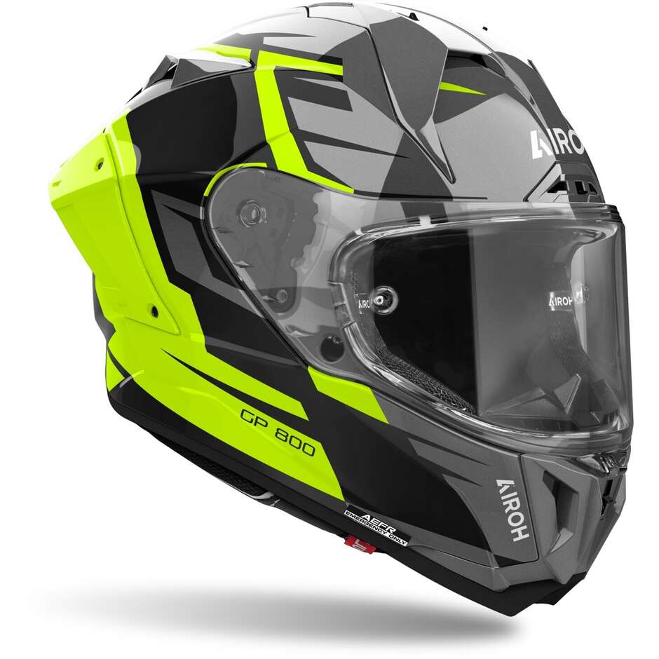 Airoh GP 800 MASTER Integral-Motorradhelm, glänzendes Gelb