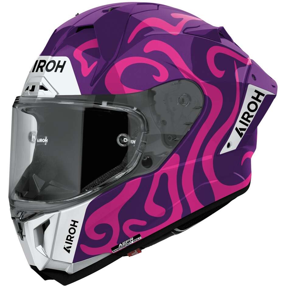 Airoh GP 800 SWAIN Full Face Motorcycle Helmet, Glossy Purple