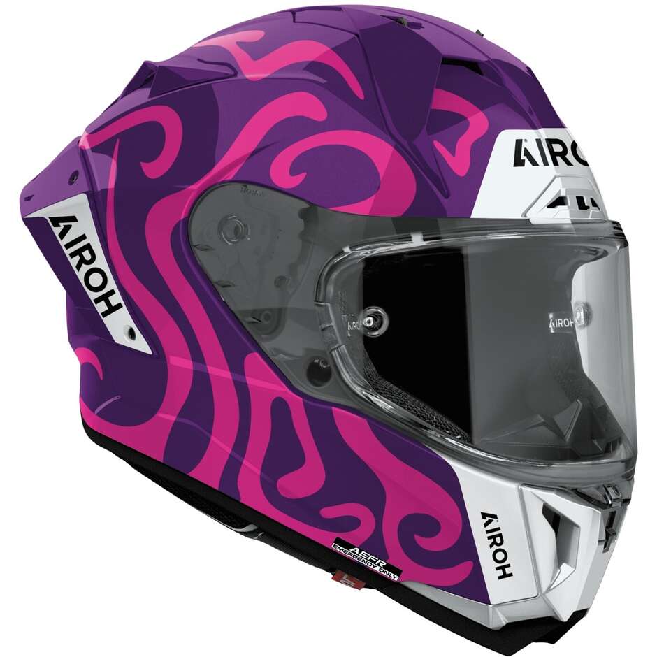 Airoh GP 800 SWAIN Integralhelm für Motorradfahrer, glänzend lila