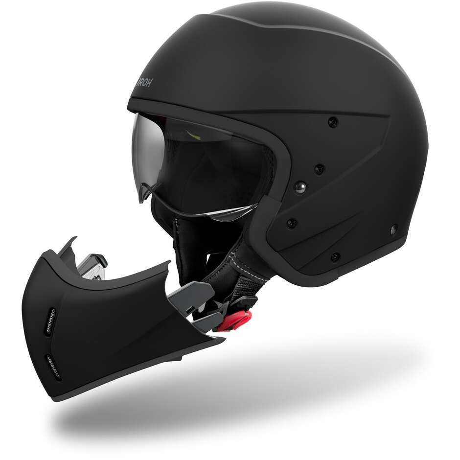 Airoh J110 COLOR Mattschwarzer Motorrad-Jethelm
