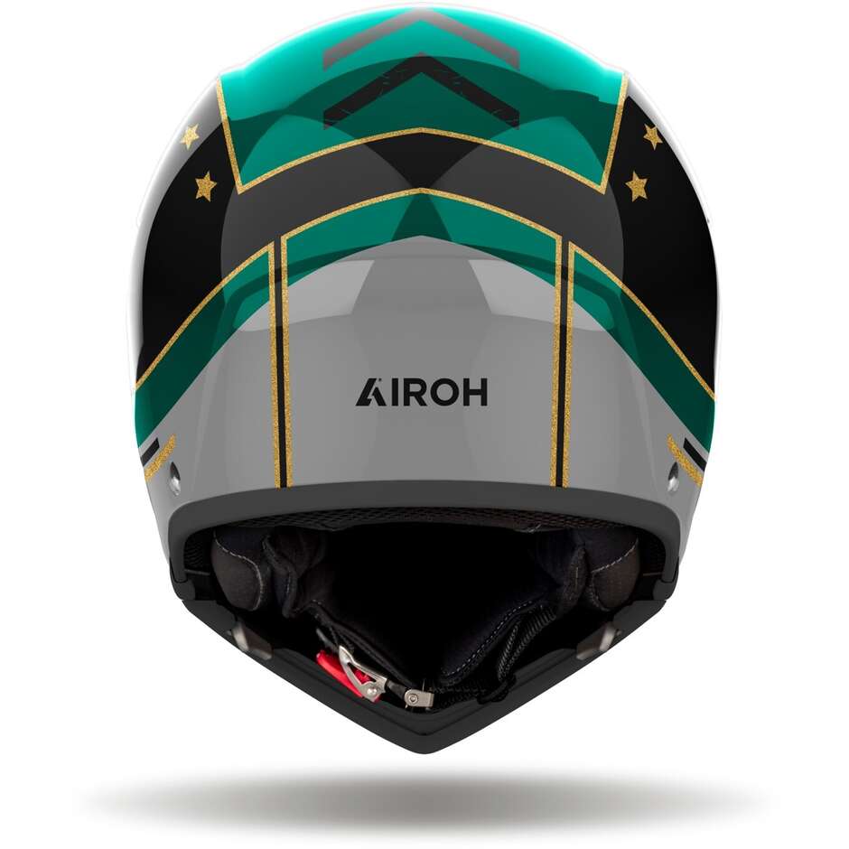 Airoh J110 COMMAND Jet Motorcycle Helmet Glossy Mint Green