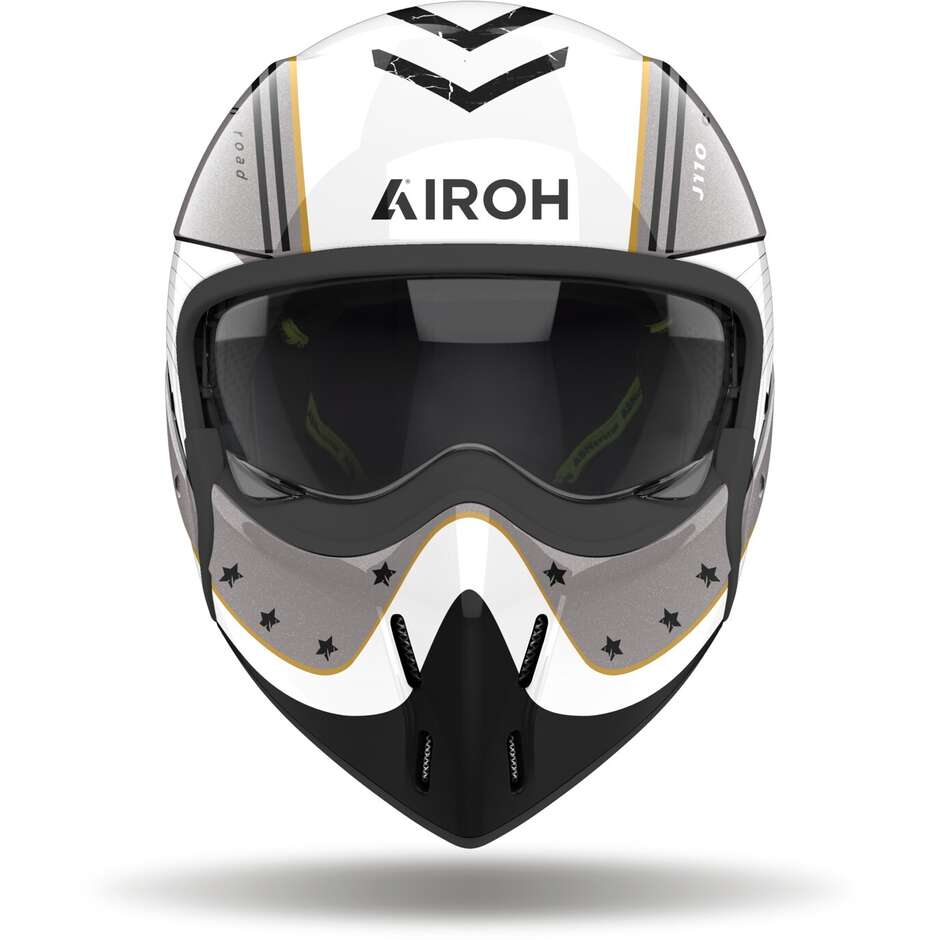 Airoh J110 COMMAND Jet Motorcycle Helmet Gold Glitter