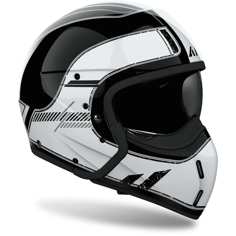 Airoh J110 RASTER Jet-Motorradhelm, glänzend weiß