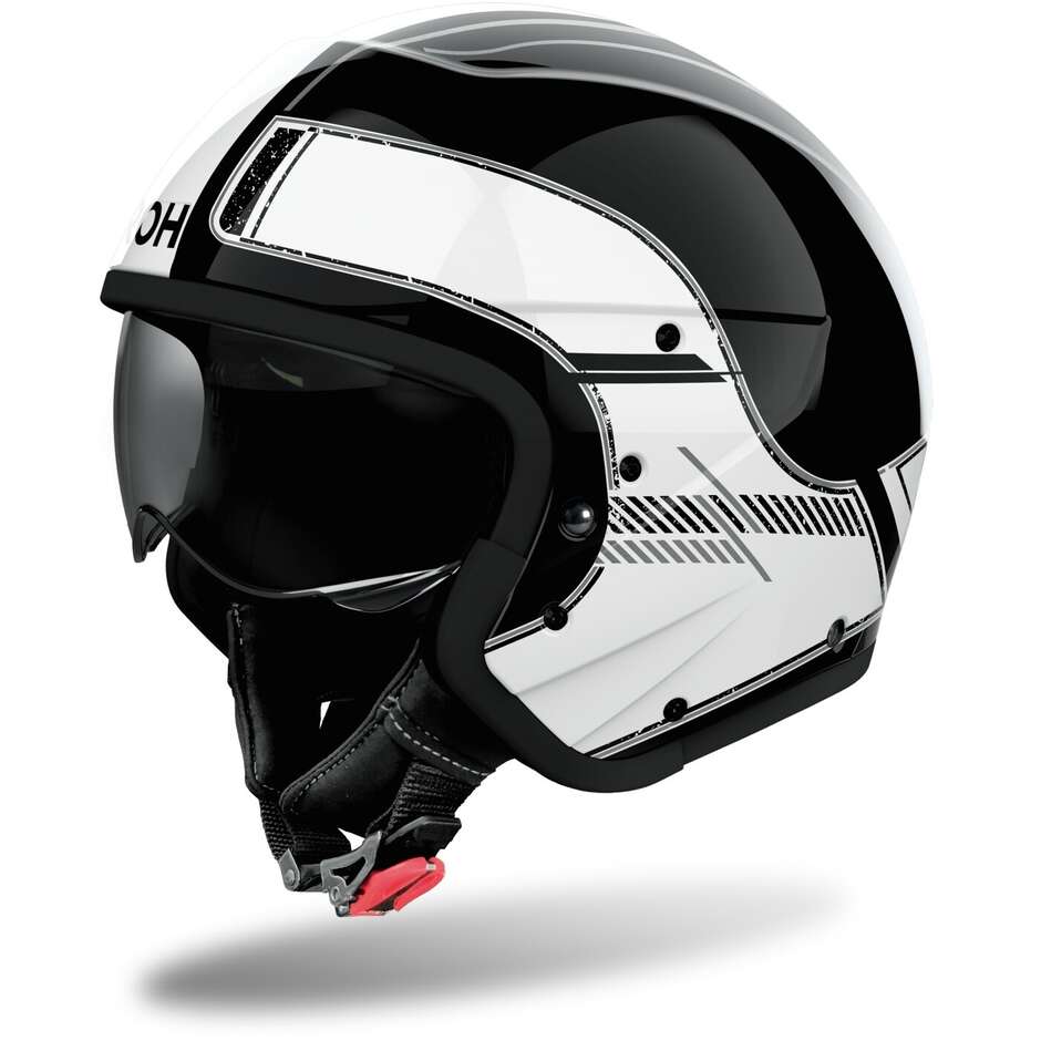 Airoh J110 RASTER Jet-Motorradhelm, glänzend weiß