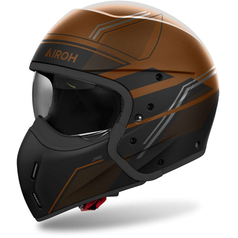 Airoh J110 SLIM Jet Motorcycle Helmet Matt Bronze