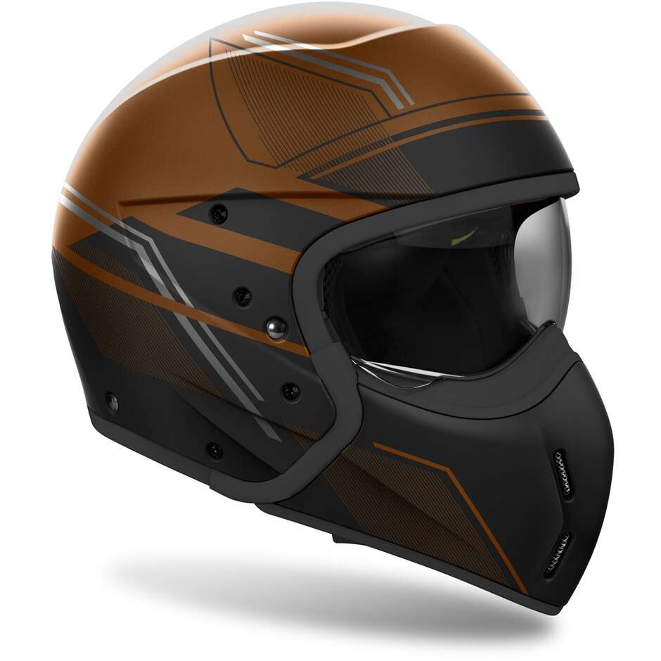 Airoh J110 SLIM Jet Motorcycle Helmet Matt Bronze