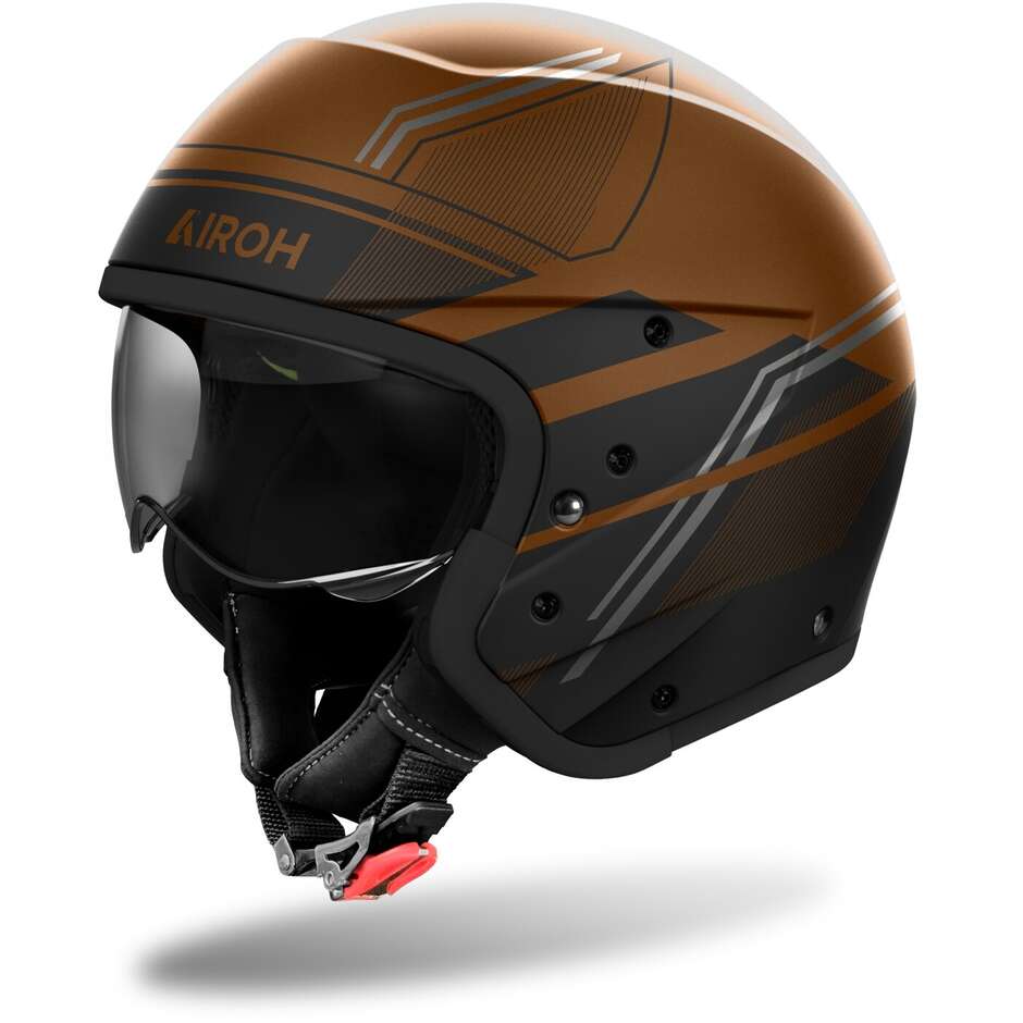 Airoh J110 SLIM Jet Motorcycle Helmet Matt Bronze