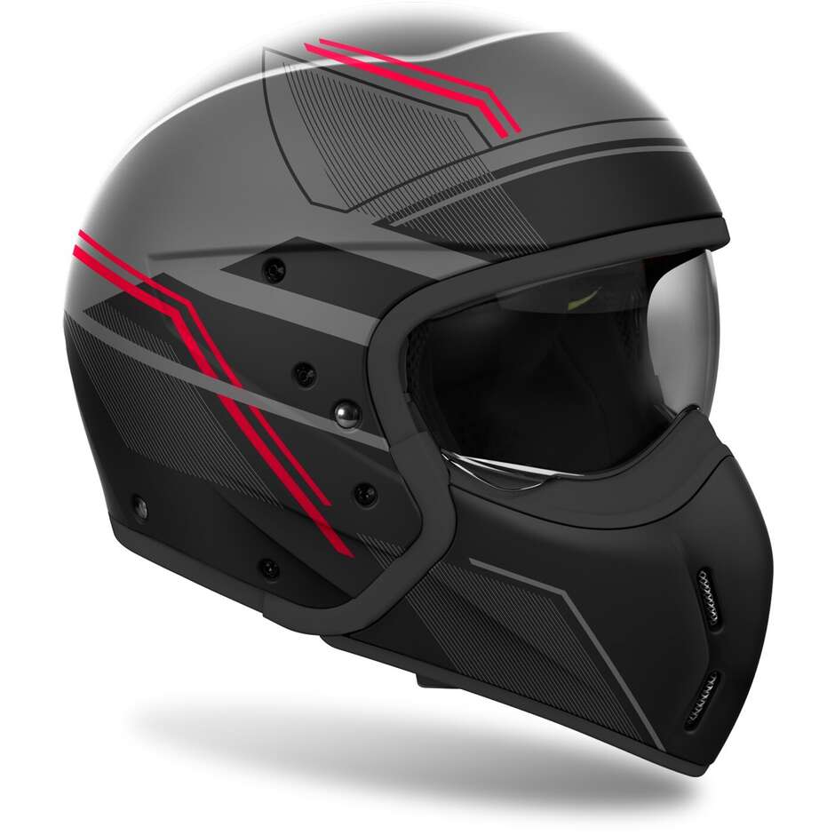 Airoh J110 SLIM Jet Motorcycle Helmet Matt Red