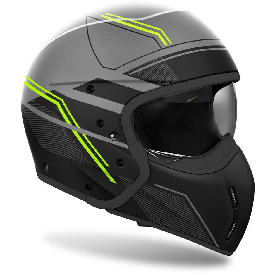 Airoh J110 SLIM Mattgelber Motorrad-Jethelm