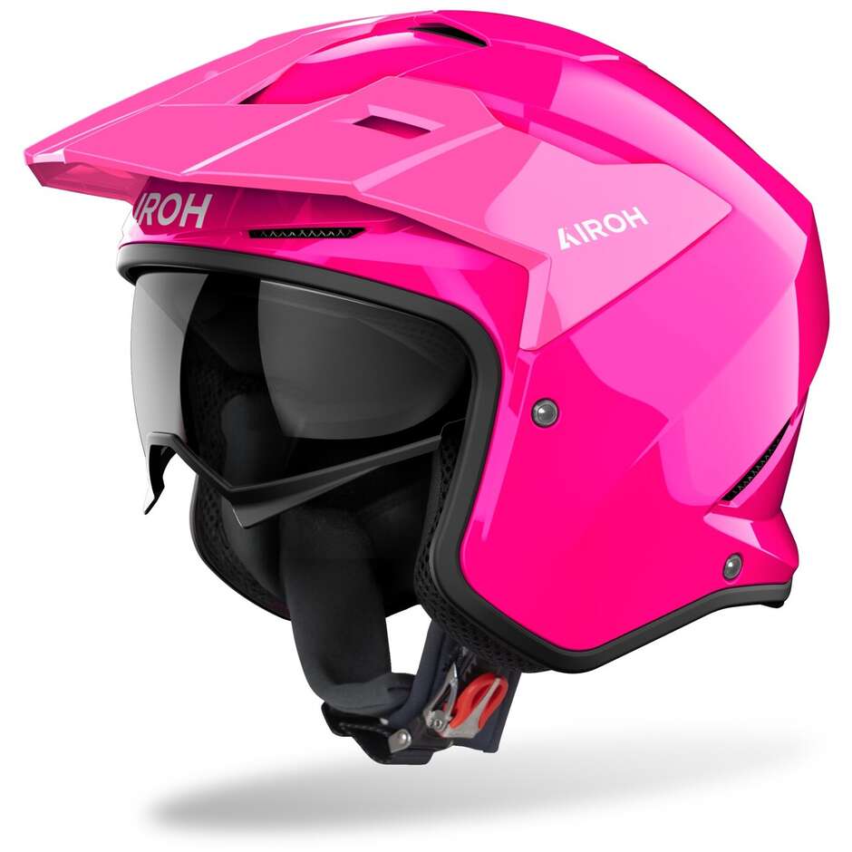 Airoh KOMBAKT COLOR Glossy Pink Motorcycle Jet Helmet