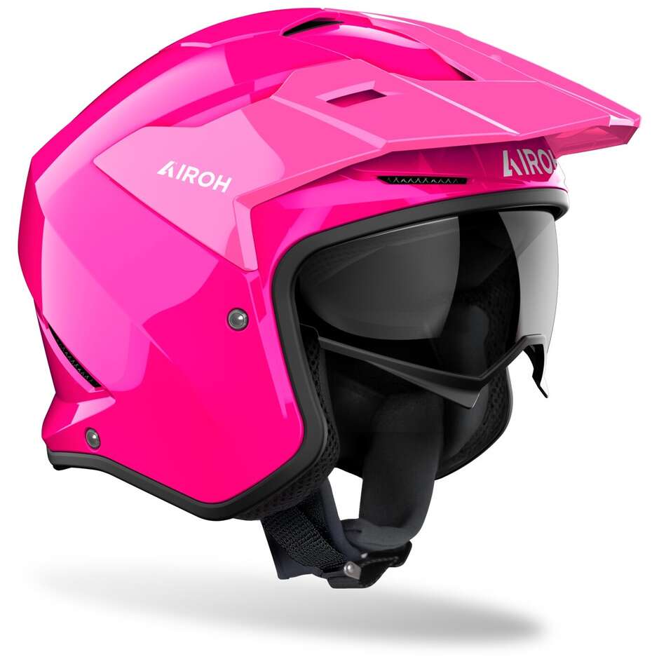 Airoh KOMBAKT COLOR Glossy Pink Motorcycle Jet Helmet