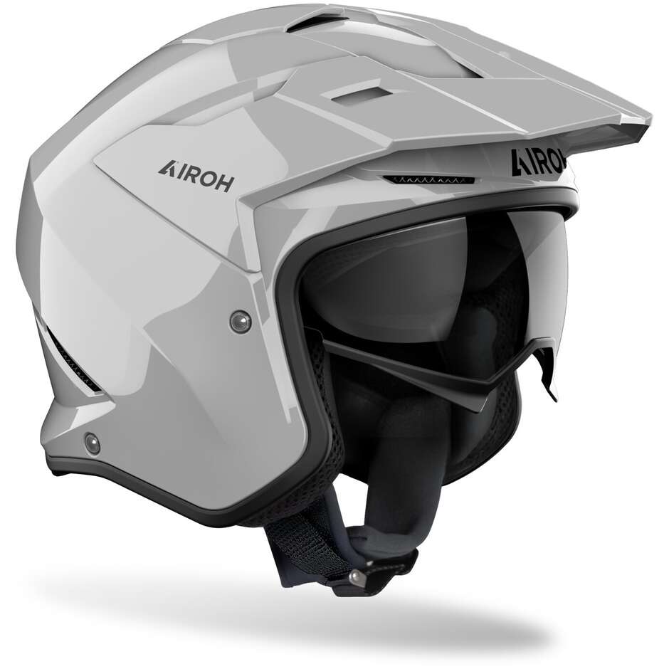 Airoh KOMBAKT COLOR Jet Motorcycle Helmet, Dark Concrete Gloss