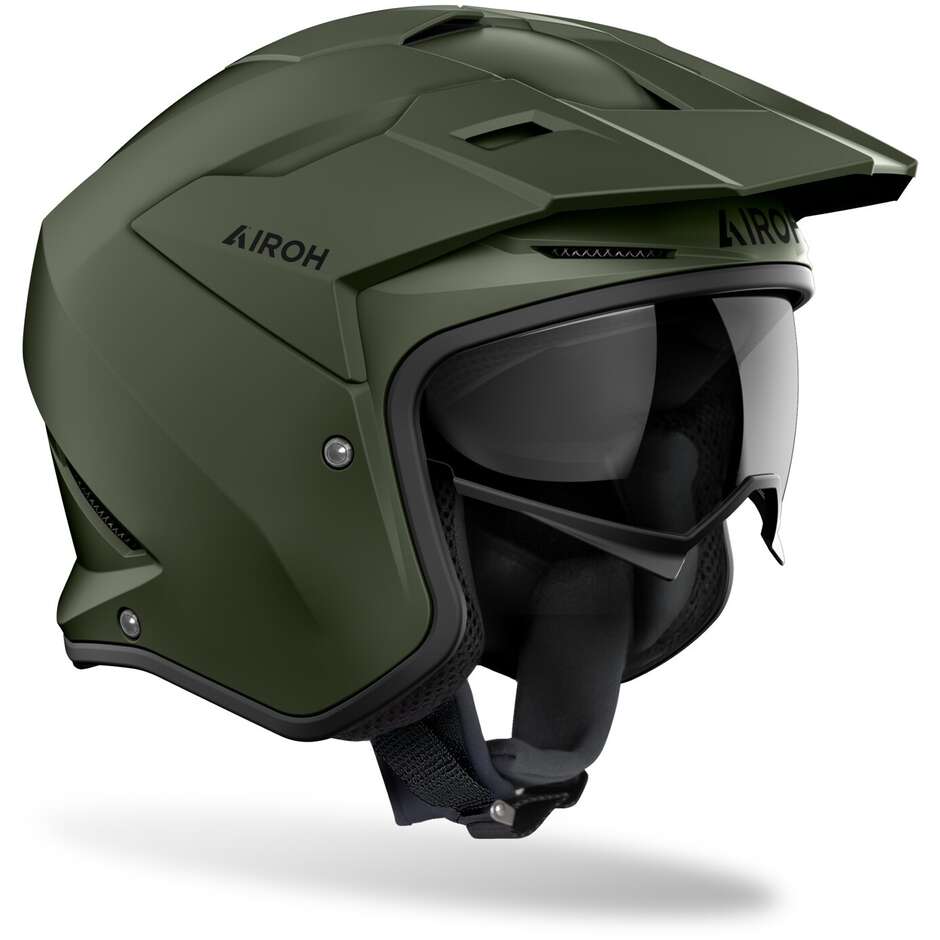 Airoh KOMBAKT COLOR Matt Militärgrüner Motorradhelm