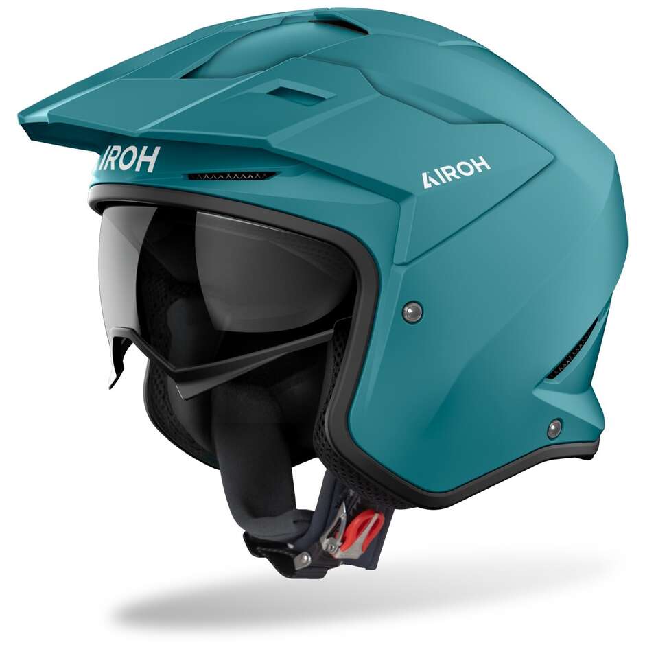 Airoh KOMBAKT COLOR PETROL Matt Green Motorcycle Jet Helmet