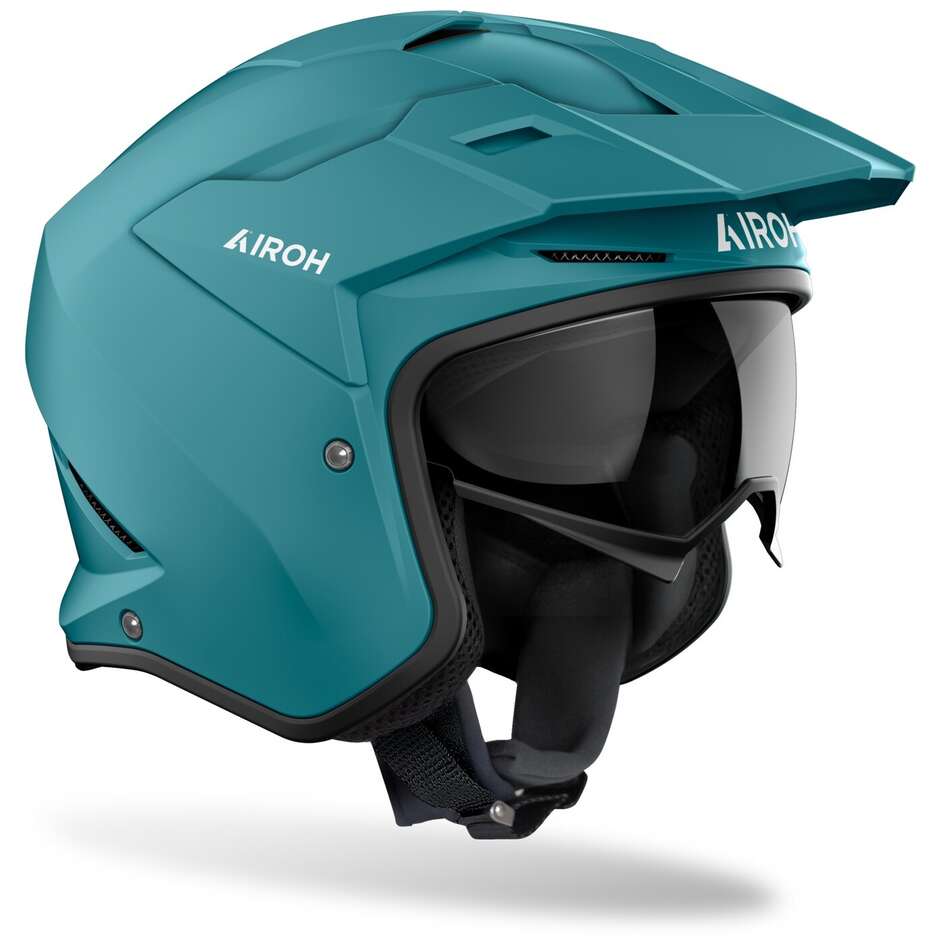 Airoh KOMBAKT COLOR PETROL Matt Green Motorcycle Jet Helmet