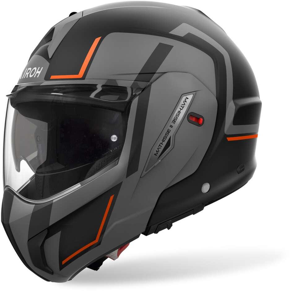 Airoh MATHISSE 2 GENIUS Modular Motorcycle Helmet P/J Matt Orange