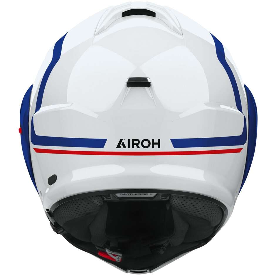Airoh MATHISSE II GENIUS Modular Motorcycle Helmet P/J Glossy Blue Red